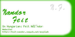 nandor feit business card